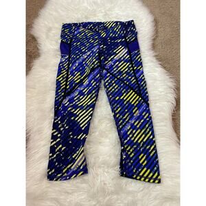 Athleta Womens Leggings Back Zipped‎ Pocket Stretch Stripped Size S Small